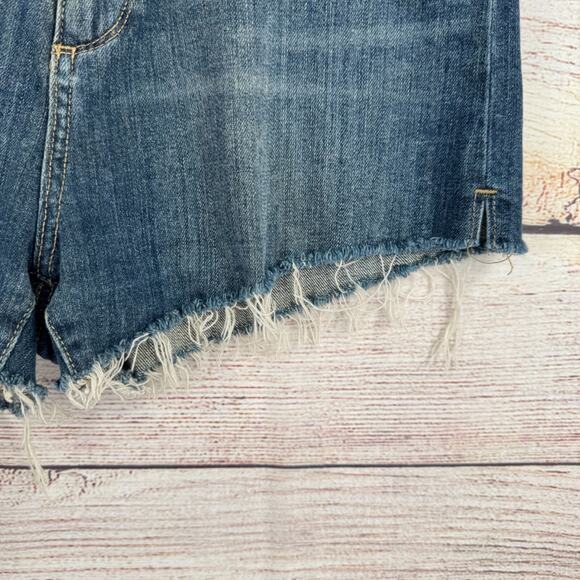 Paige Cut off Denim Jean Shorts Women's Size 27 Blue Medium Wash Denim - Picture 4 of 11